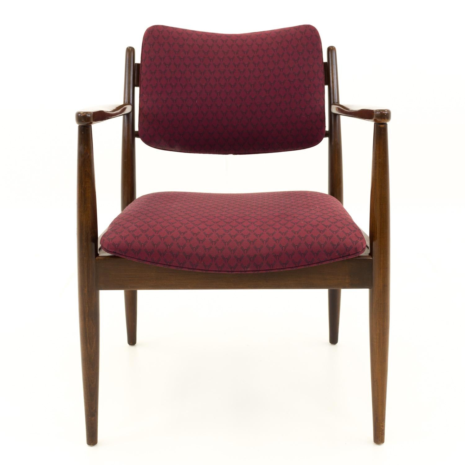 Late 20th Century Lawrence Peabody for Nemschoff Mid Century Captains Dining Occasional Chair