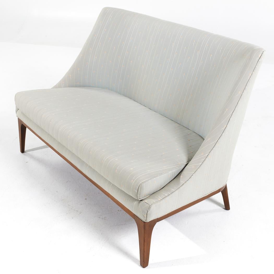 Lawrence Peabody for Nemschoff Mid Century Settee Sofa For Sale 2