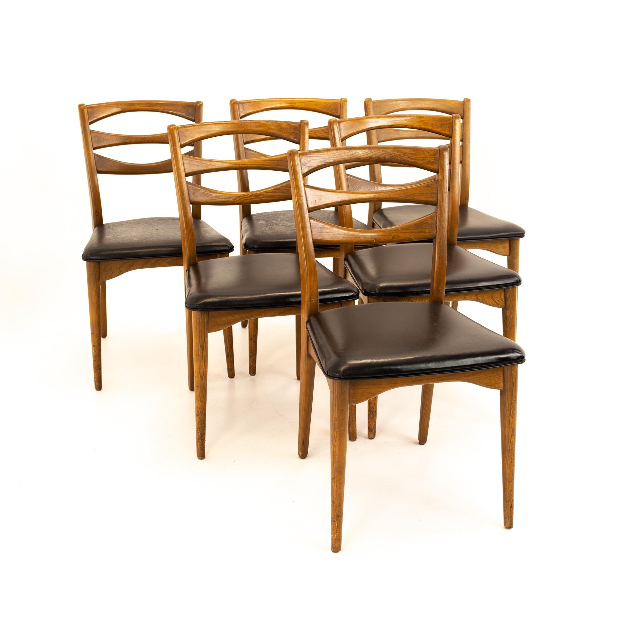 Mid-Century Modern Lawrence Peabody for Nemschoff Model 300 MCM Walnut Dining Chairs, Set of 12