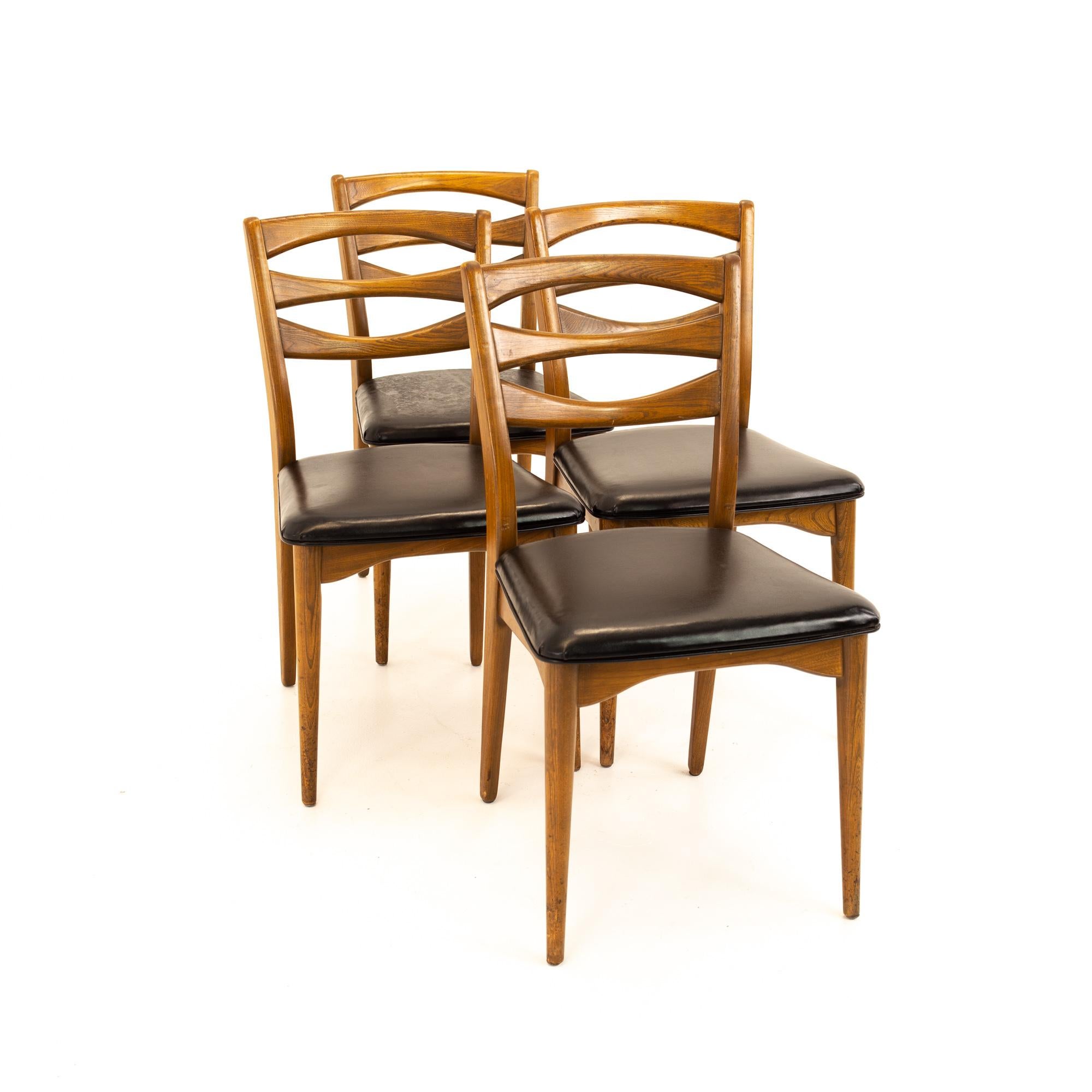Late 20th Century Lawrence Peabody for Nemschoff Model 300 MCM Walnut Dining Chairs, Set of 12