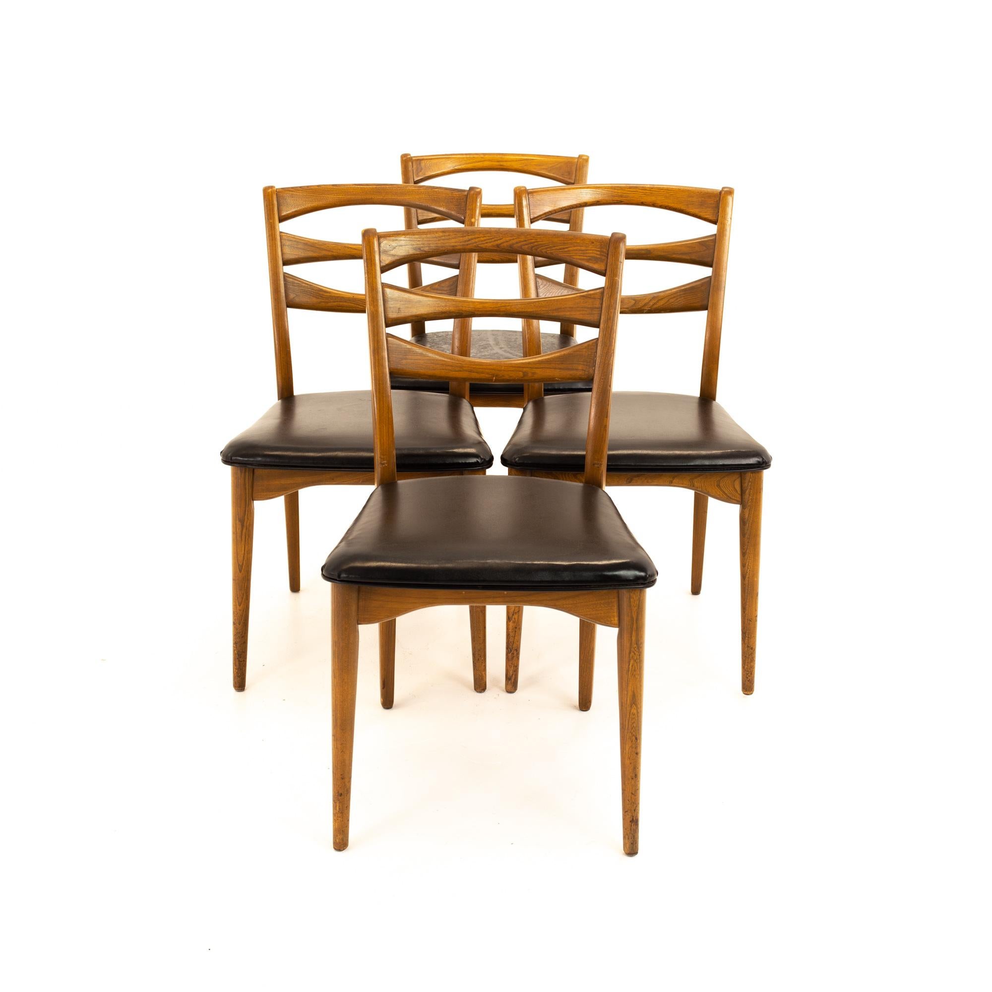 Lawrence Peabody for Nemschoff Model 300 MCM Walnut Dining Chairs, Set of 12 1