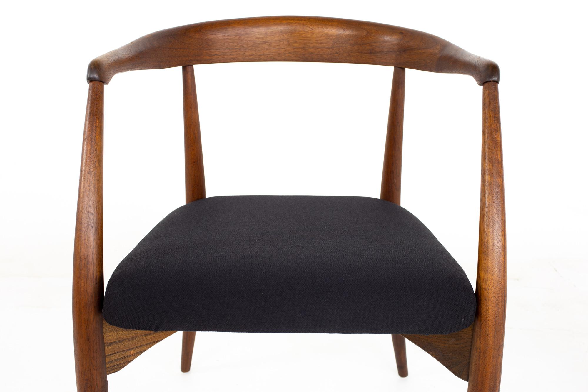 Lawrence Peabody for Richardson Nemschoff MCM Walnut Dining Chairs, Set of 6 4
