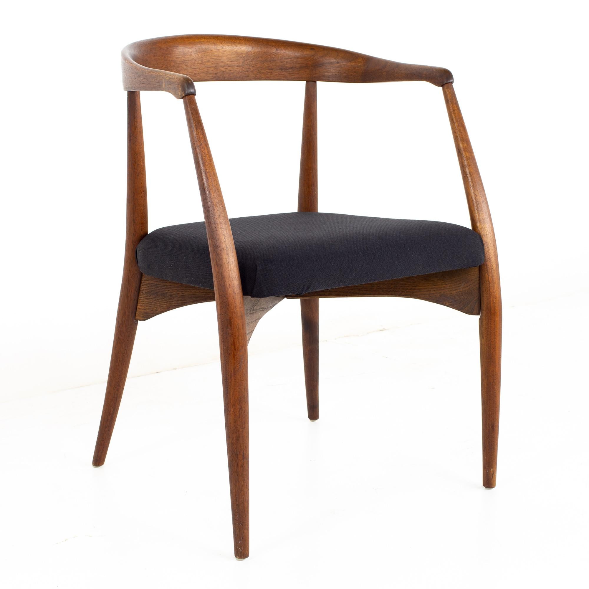 Mid-Century Modern Lawrence Peabody for Richardson Nemschoff MCM Walnut Dining Chairs, Set of 6