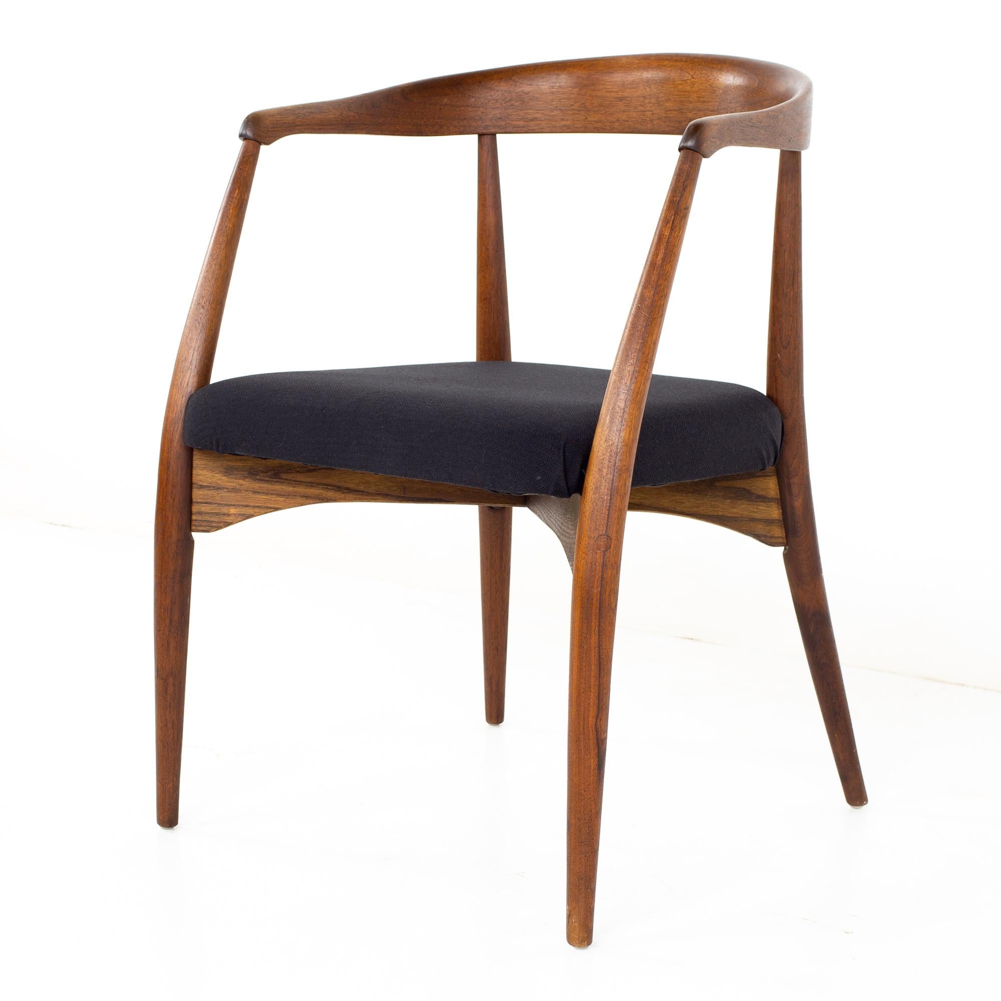 Danish Lawrence Peabody for Richardson Nemschoff MCM Walnut Dining Chairs, Set of 6