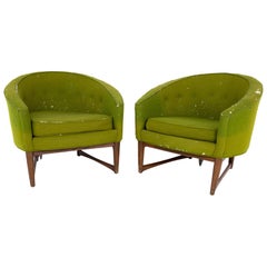 Lawrence Peabody for Richardson Nemschoff Mid Century Lounge Chairs, a Pair