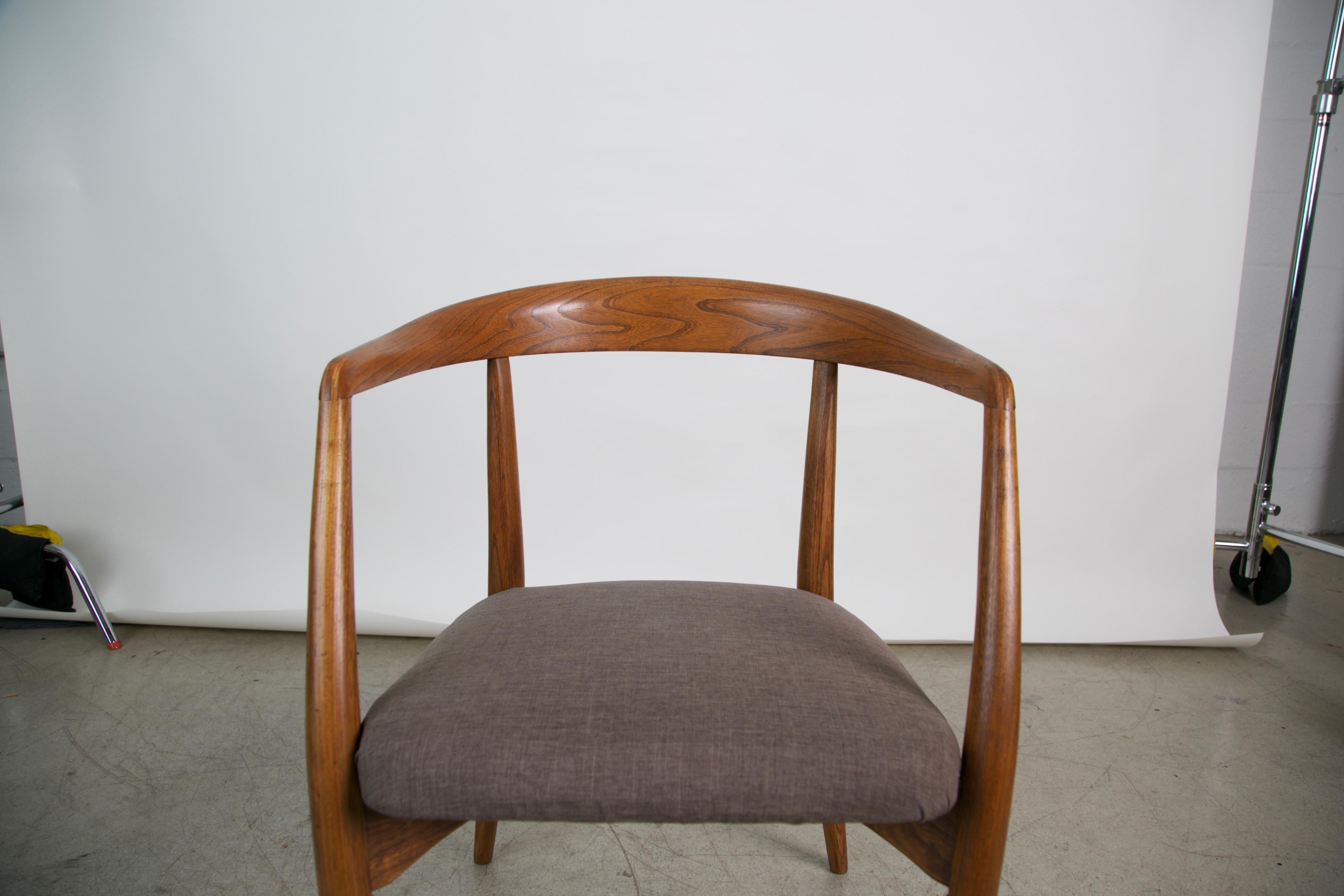 Lawrence Peabody for Richardson Nemschoff Solid Oak Armchairs, circa 1960s 2