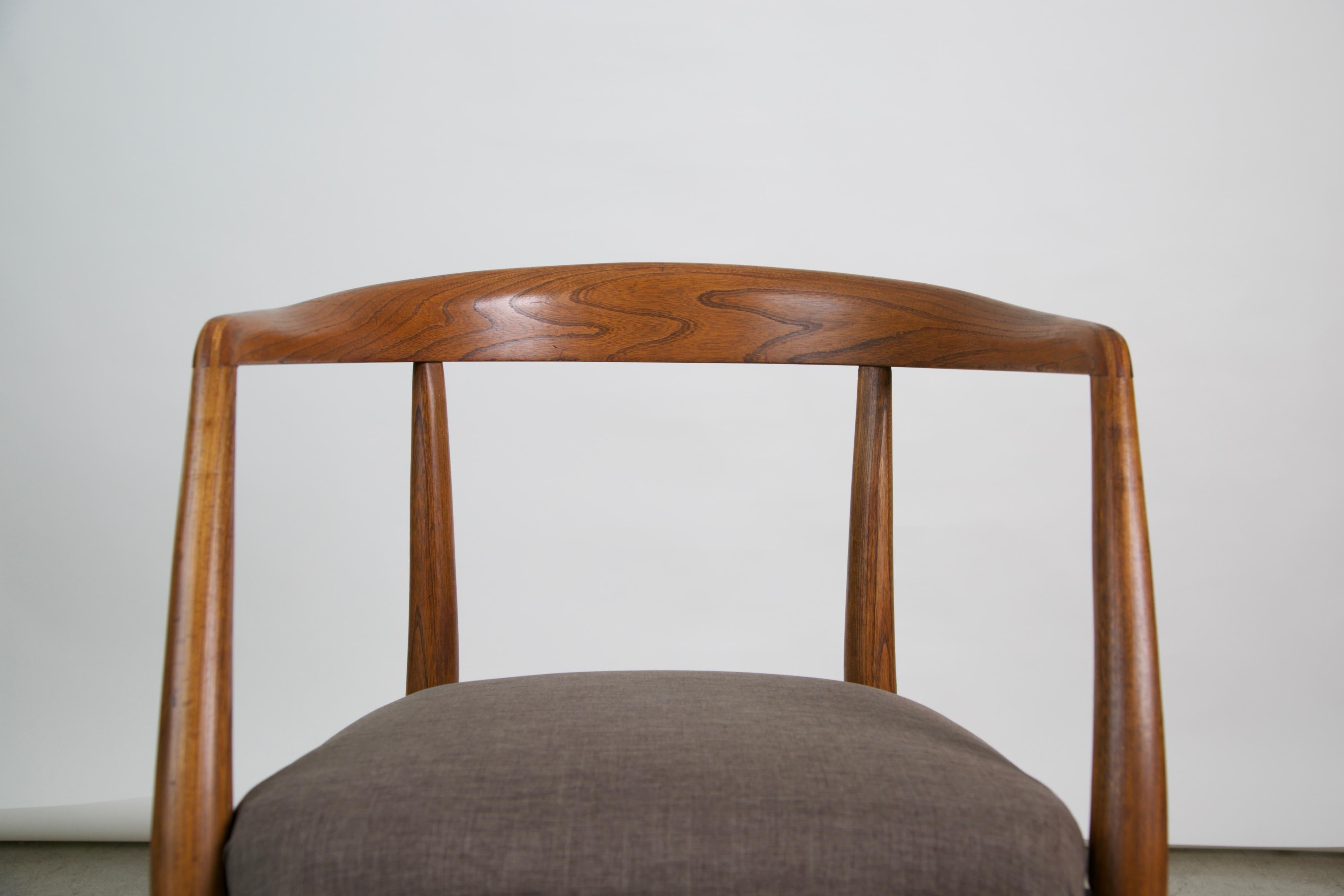 Lawrence Peabody for Richardson Nemschoff Solid Oak Armchairs, circa 1960s 3