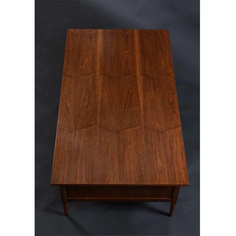 Lawrence Peabody for Richardson Nemschoff Walnut Coffee Table with Drawer For Sale 4