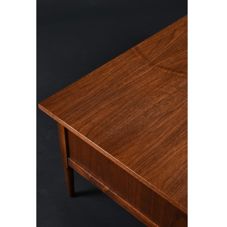 Lawrence Peabody for Richardson Nemschoff Walnut Coffee Table with Drawer For Sale 5