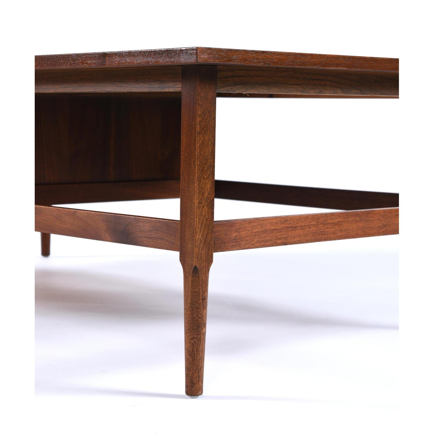 Lawrence Peabody for Richardson Nemschoff Walnut Coffee Table with Drawer For Sale 2