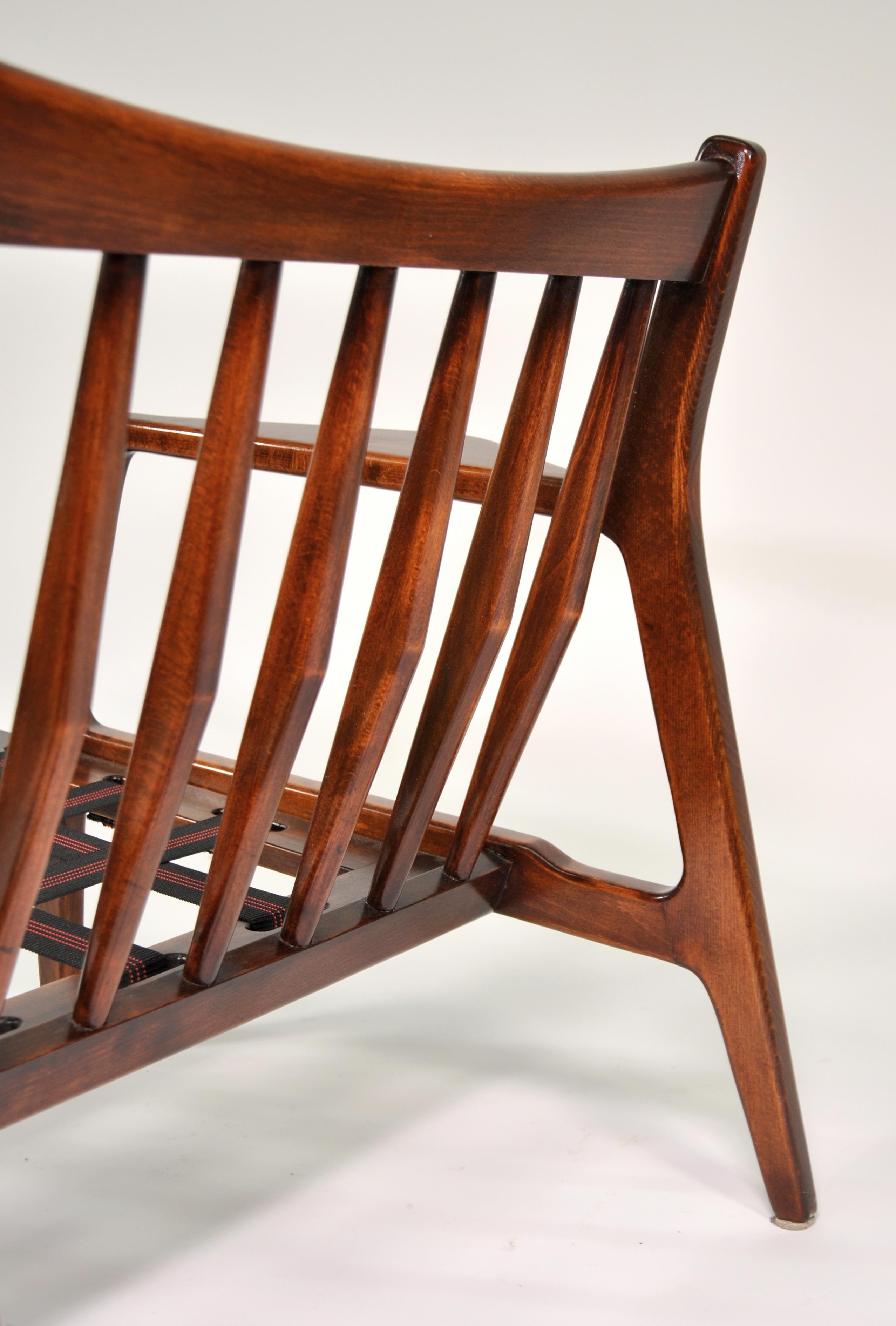 Lawrence Peabody for Selig Walnut Lounge Chair 3