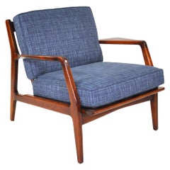 Lawrence Peabody for Selig Walnut Lounge Chair