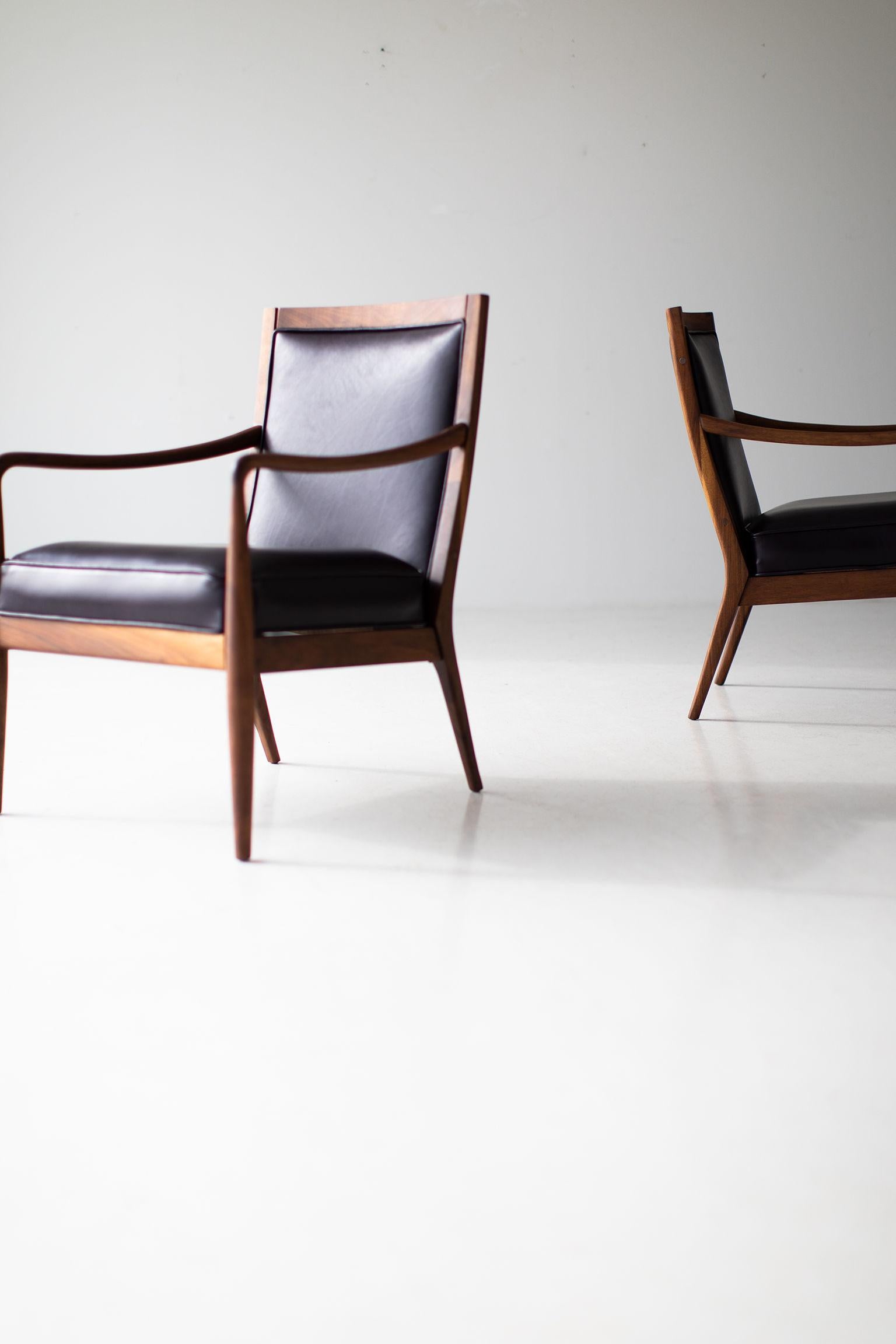 Mid-20th Century Lawrence Peabody Leather Lounge Chairs for Richardson Nemschoff