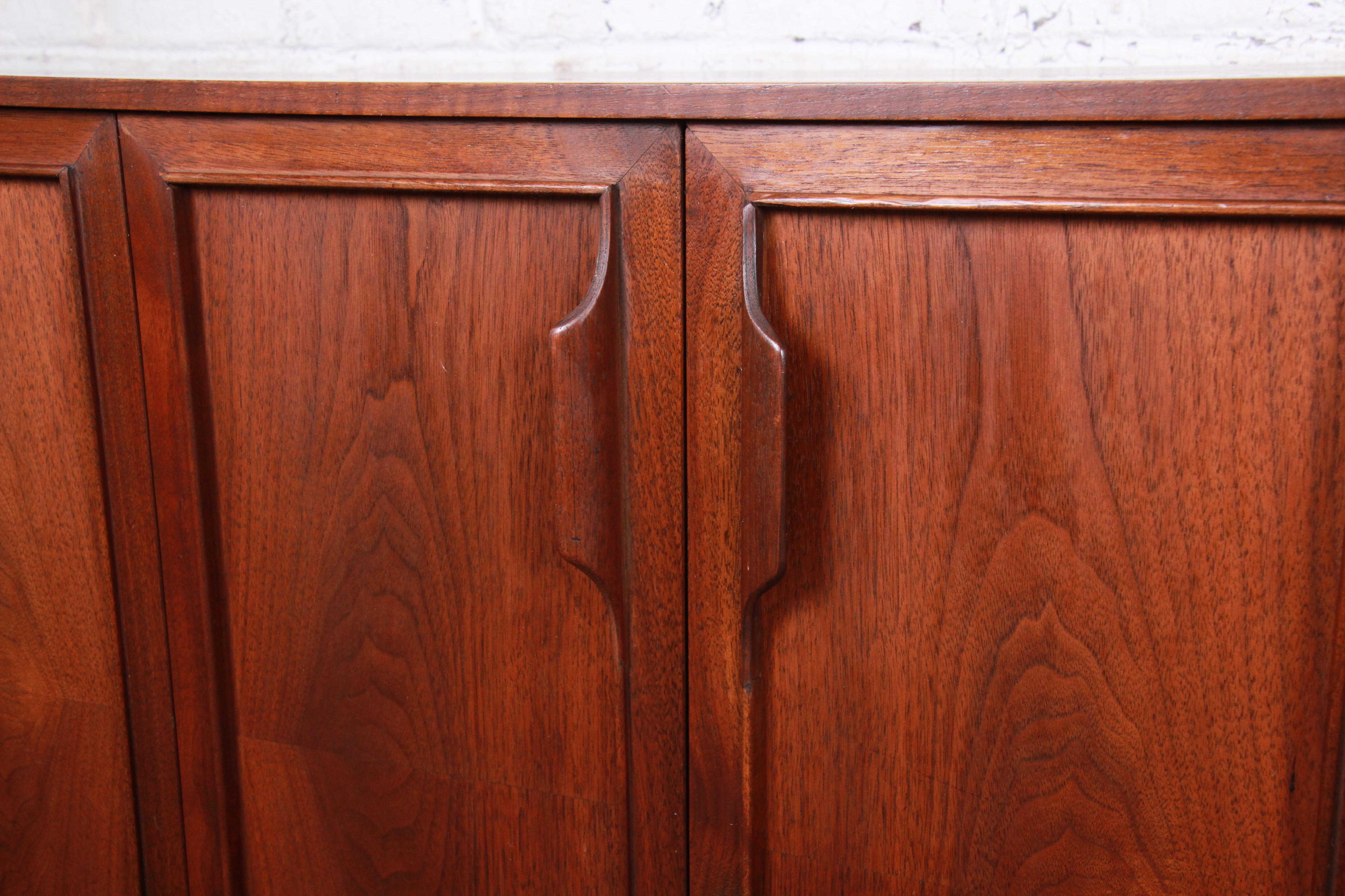 Mid-20th Century Lawrence Peabody Mid-Century Modern Walnut Cabinets or Large Bedside Chests