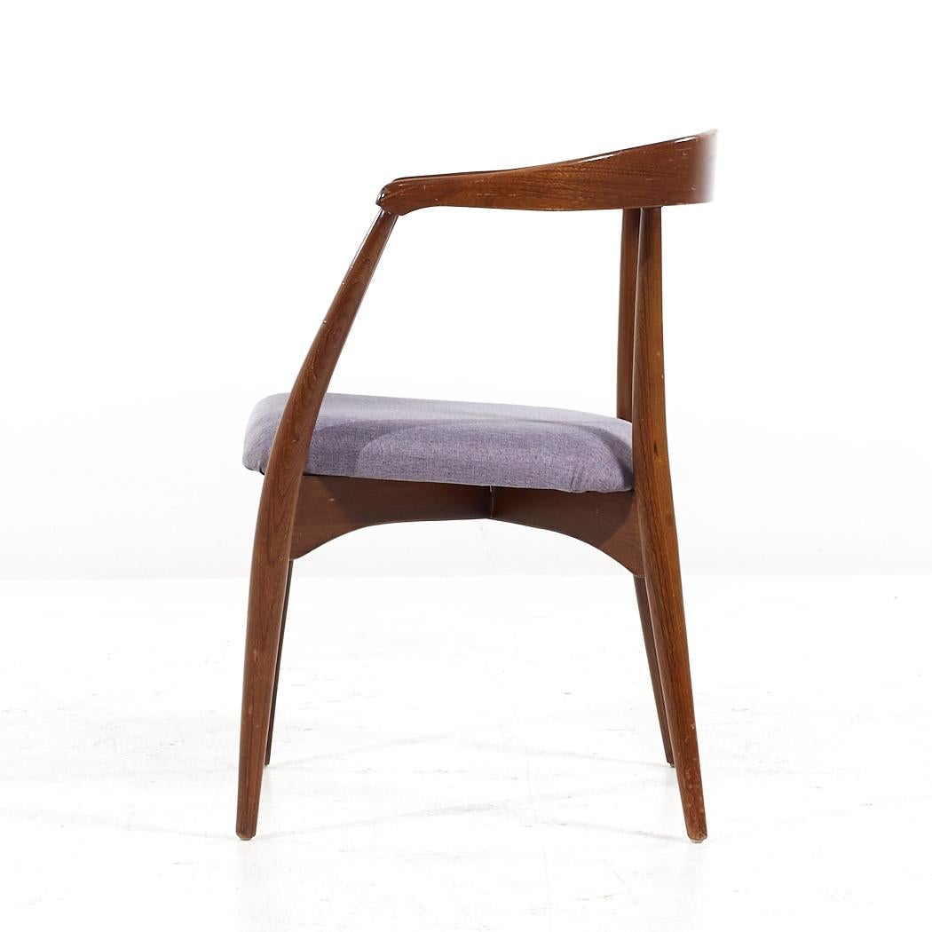 Lawrence Peabody Mid Century Walnut Dining Chair - Pair For Sale 4