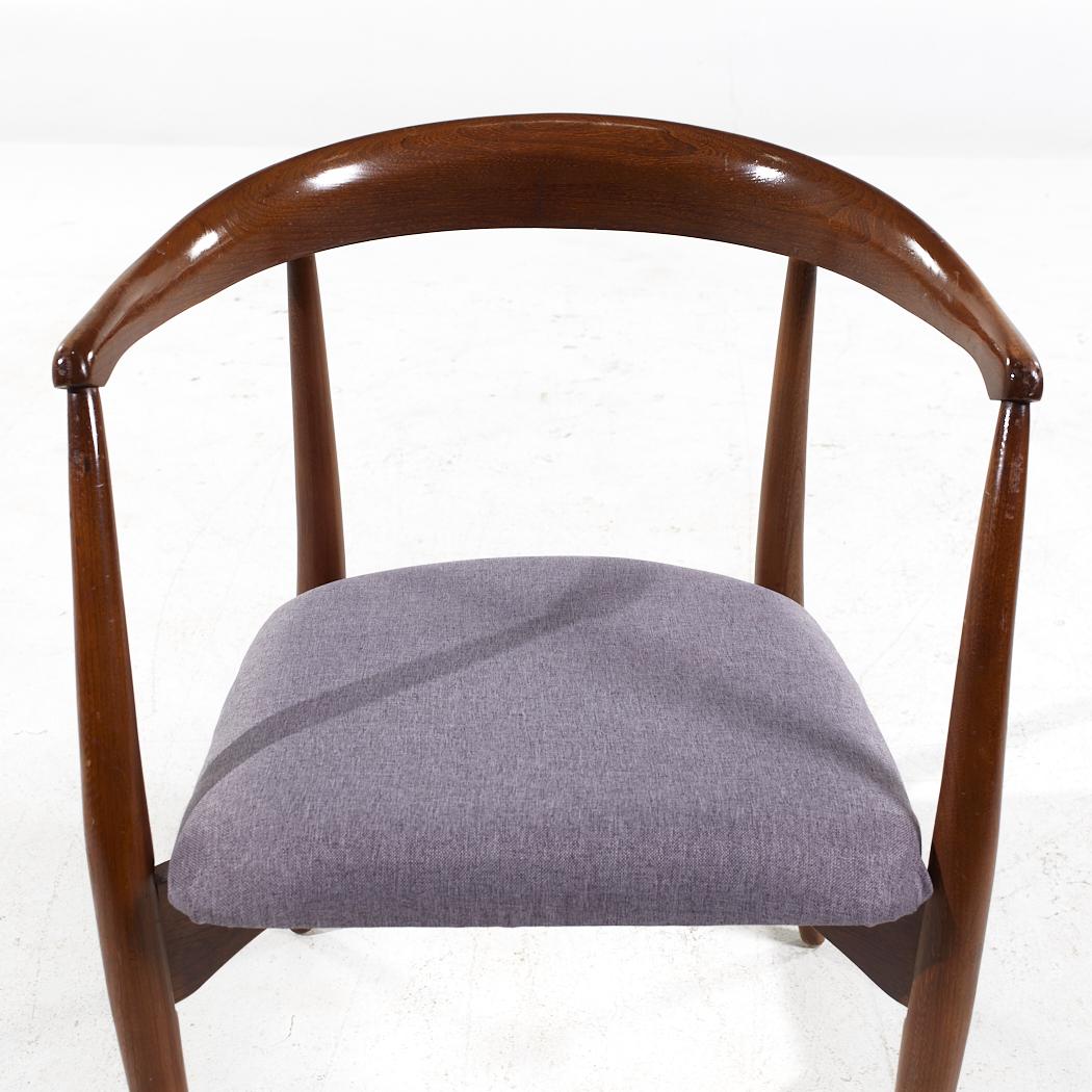 Lawrence Peabody Mid Century Walnut Dining Chair - Pair For Sale 5