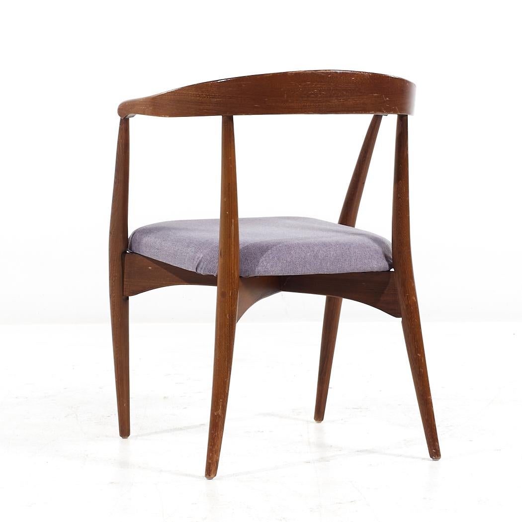 Lawrence Peabody Mid Century Walnut Dining Chair - Pair For Sale 2