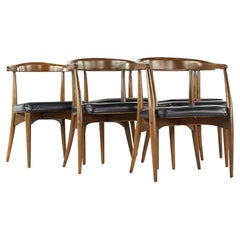 Lawrence Peabody Mid-Century Walnut Dining Chairs, Set of 6