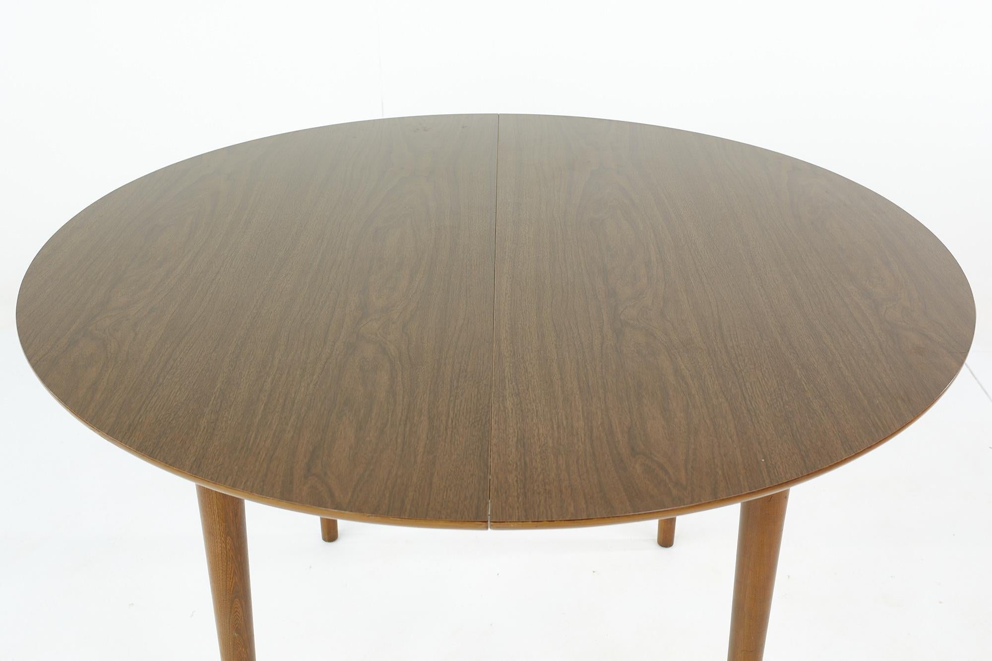 Late 20th Century Lawrence Peabody Mid Century Walnut Dining Table with 2 Leaves For Sale