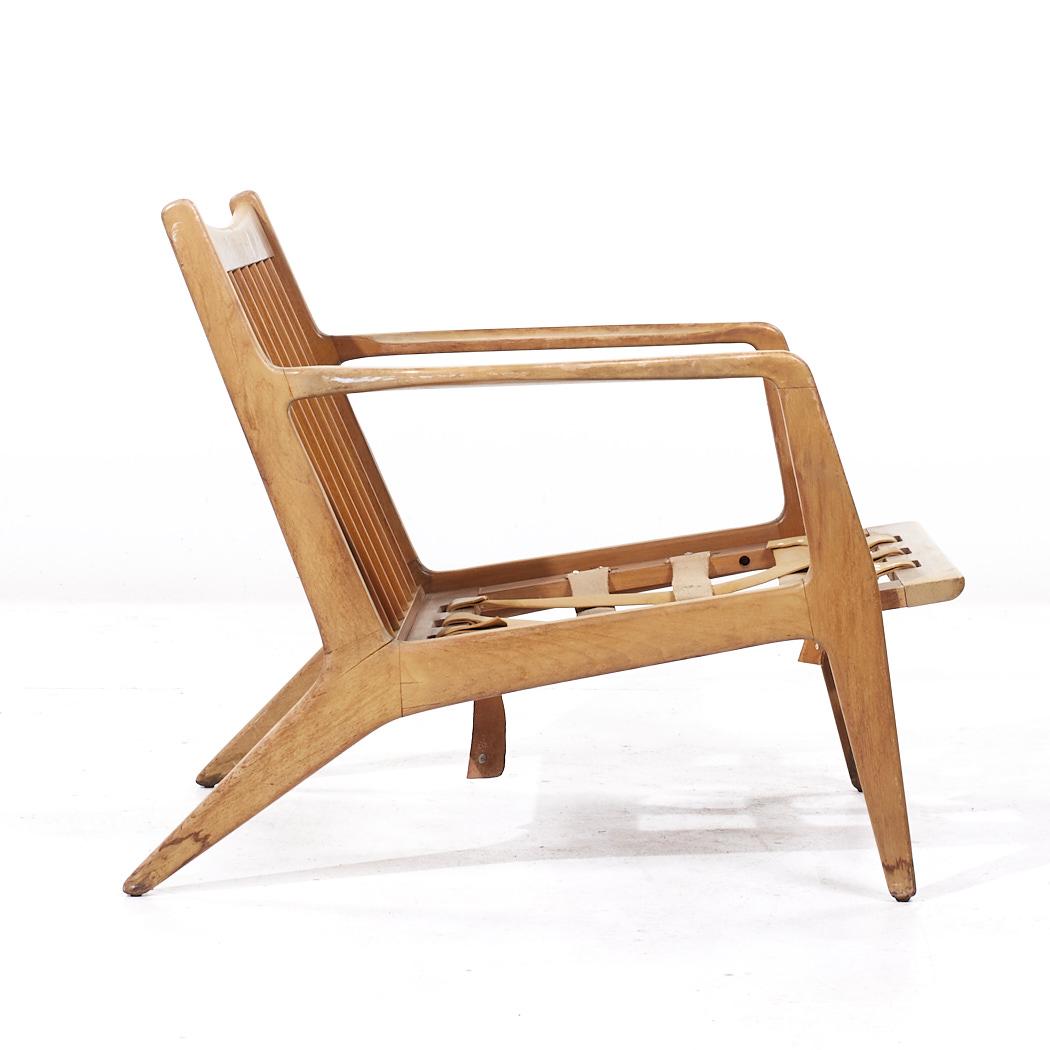 Lawrence Peabody Mid Century Walnut Lounge Chairs - Pair For Sale 4
