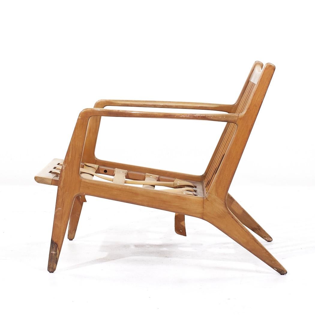 Lawrence Peabody Mid Century Walnut Lounge Chairs - Pair For Sale 5