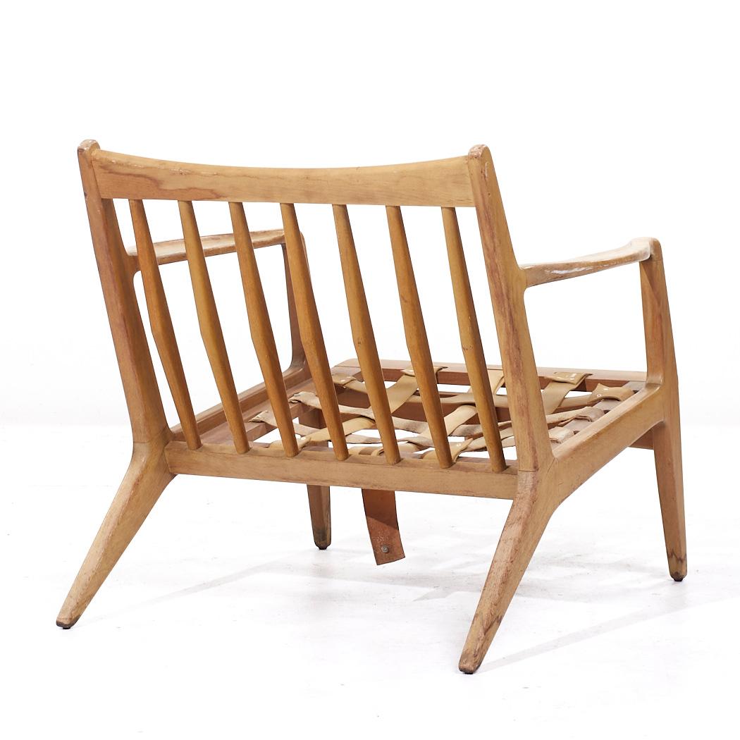 Lawrence Peabody Mid Century Walnut Lounge Chairs - Pair For Sale 1