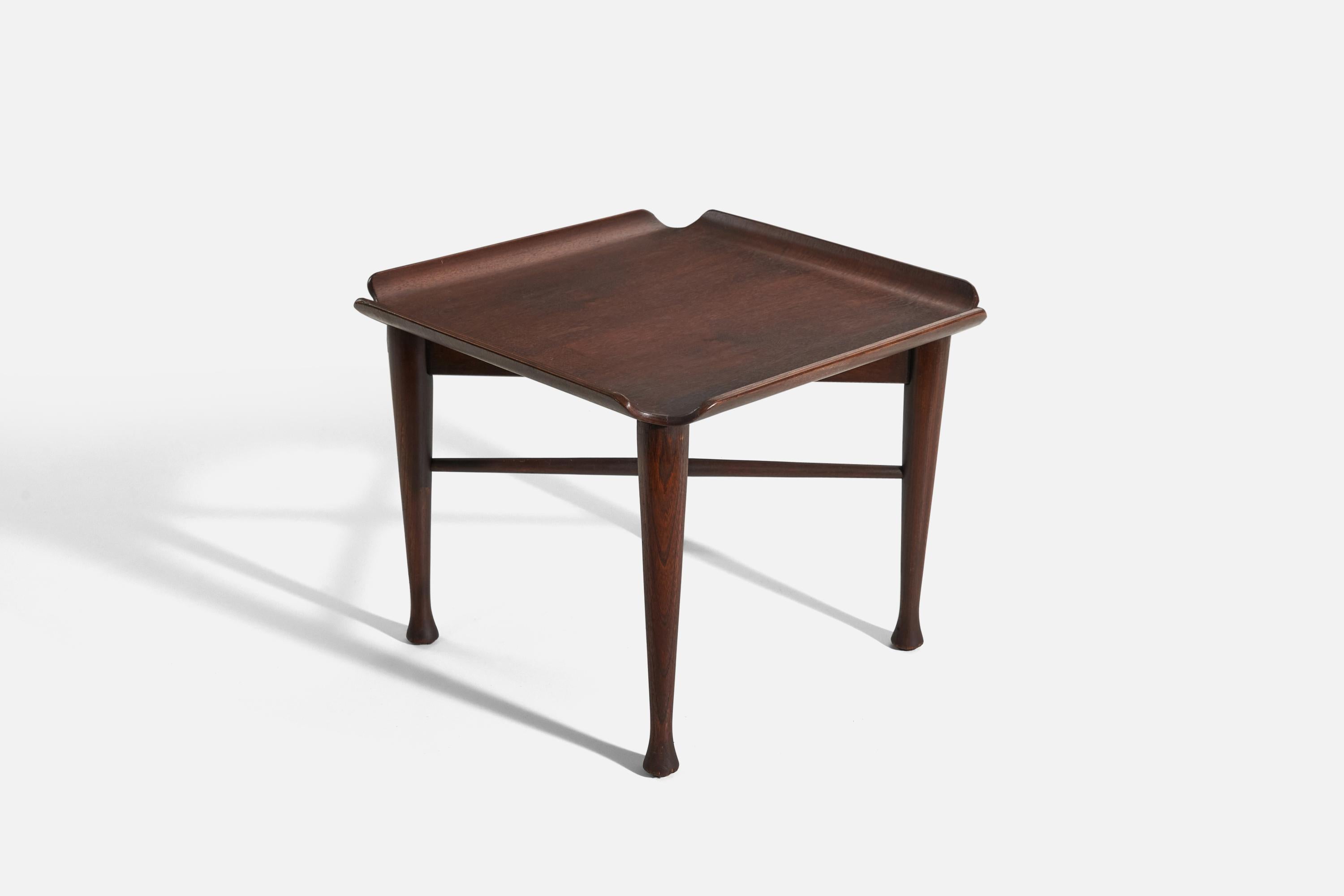 American Lawrence Peabody, Pair of Side Tables or End Tables, Walnut, United States 1960s