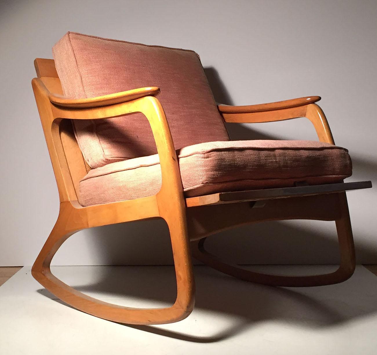 Mid-Century Modern Lawrence Peabody Rocking Chair For Sale