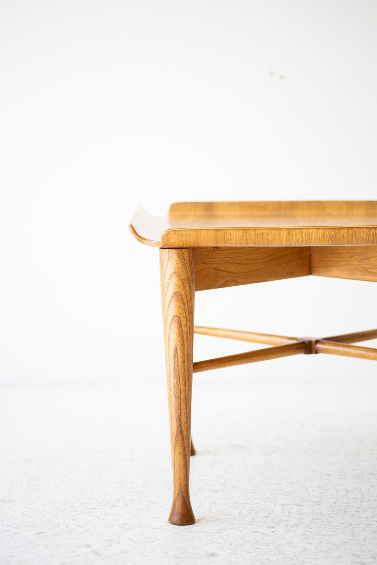 Designer: Lawrence Peabody 

Manufacturer: Richardson Nemschoff 
Period/Model: Mid-Century Modern 
Specs: Elm 

This Lawrence Peabody side table for Richardson Nemschoff are in excellent restored condition. The elm wood has been professionally