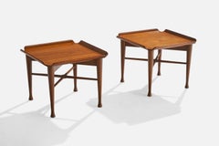 Lawrence Peabody, Beistelltische, Nussbaum, USA, 1960er Jahre