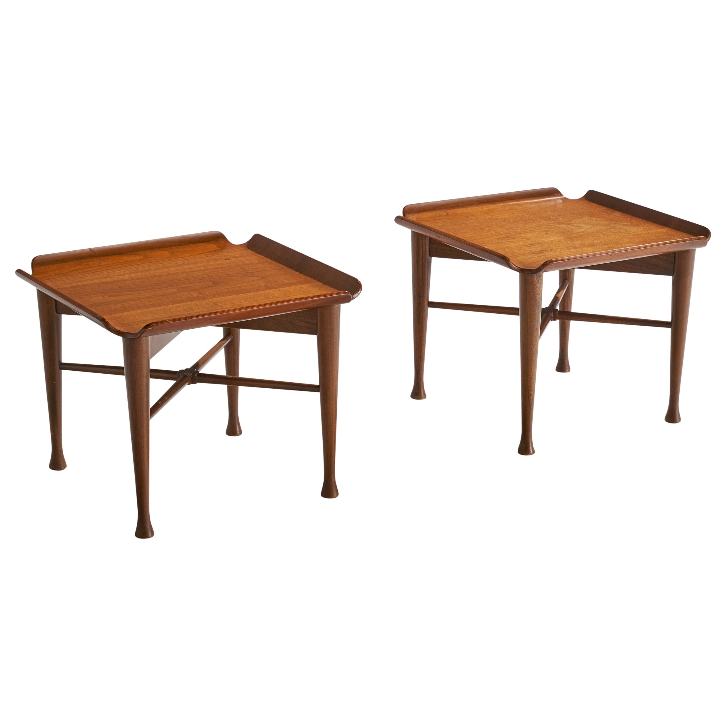 Lawrence Peabody, Side Tables, Walnut, USA, 1960s