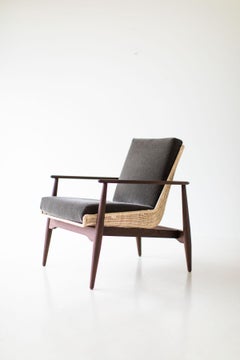 Sedia da salotto in vimini Lawrence Peabody per Craft Associates Furniture