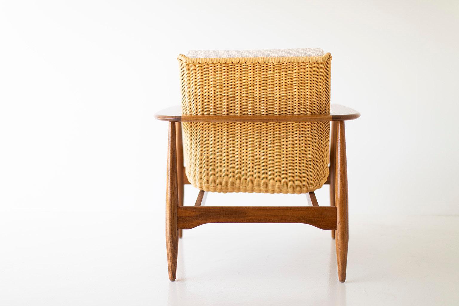 Contemporary Lawrence Peabody Wicker Lounge Chair for Craft Associates Furniture