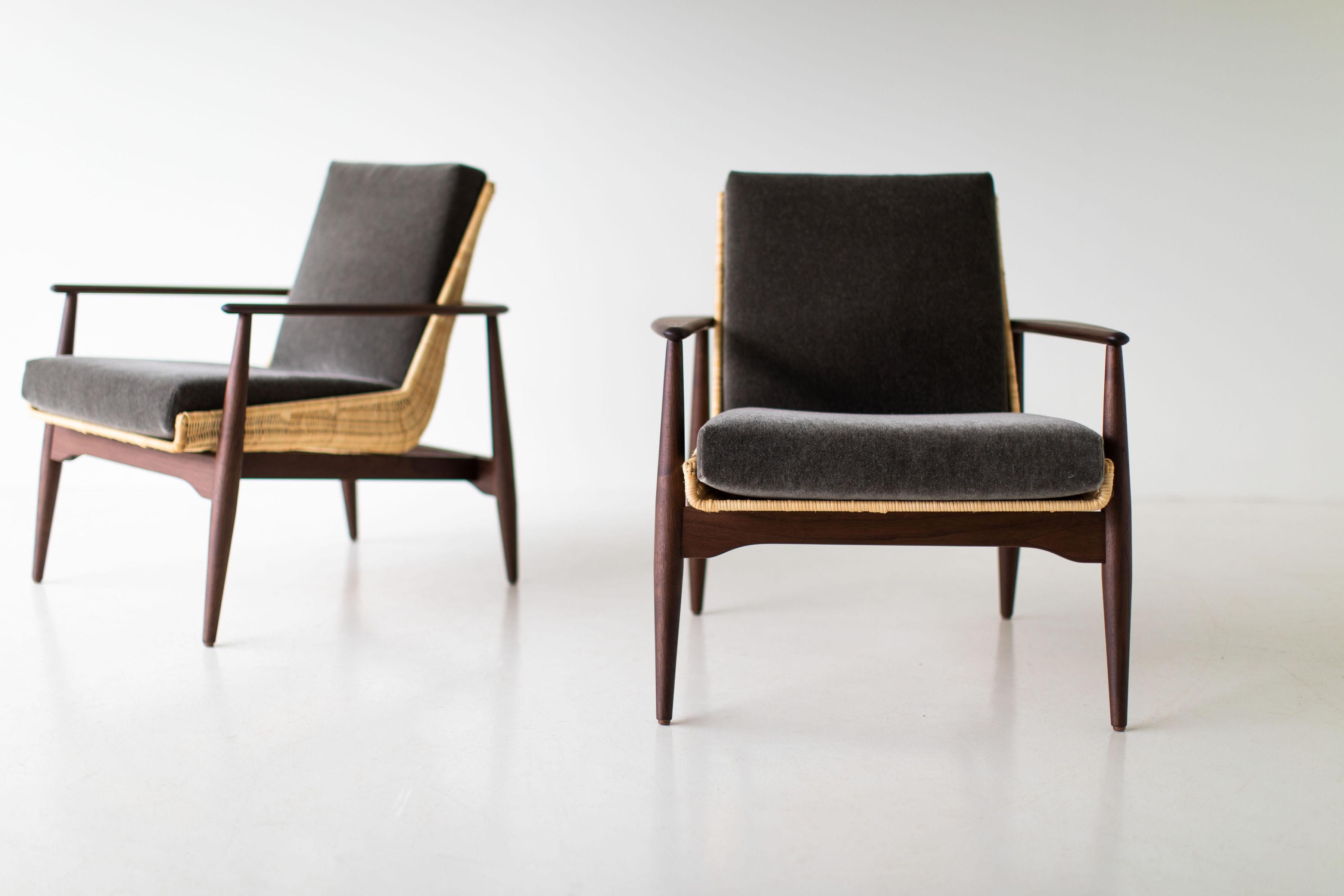 Américain Fauteuil de salon en osier Lawrence Peabody pour Craft Associates Furniture en vente