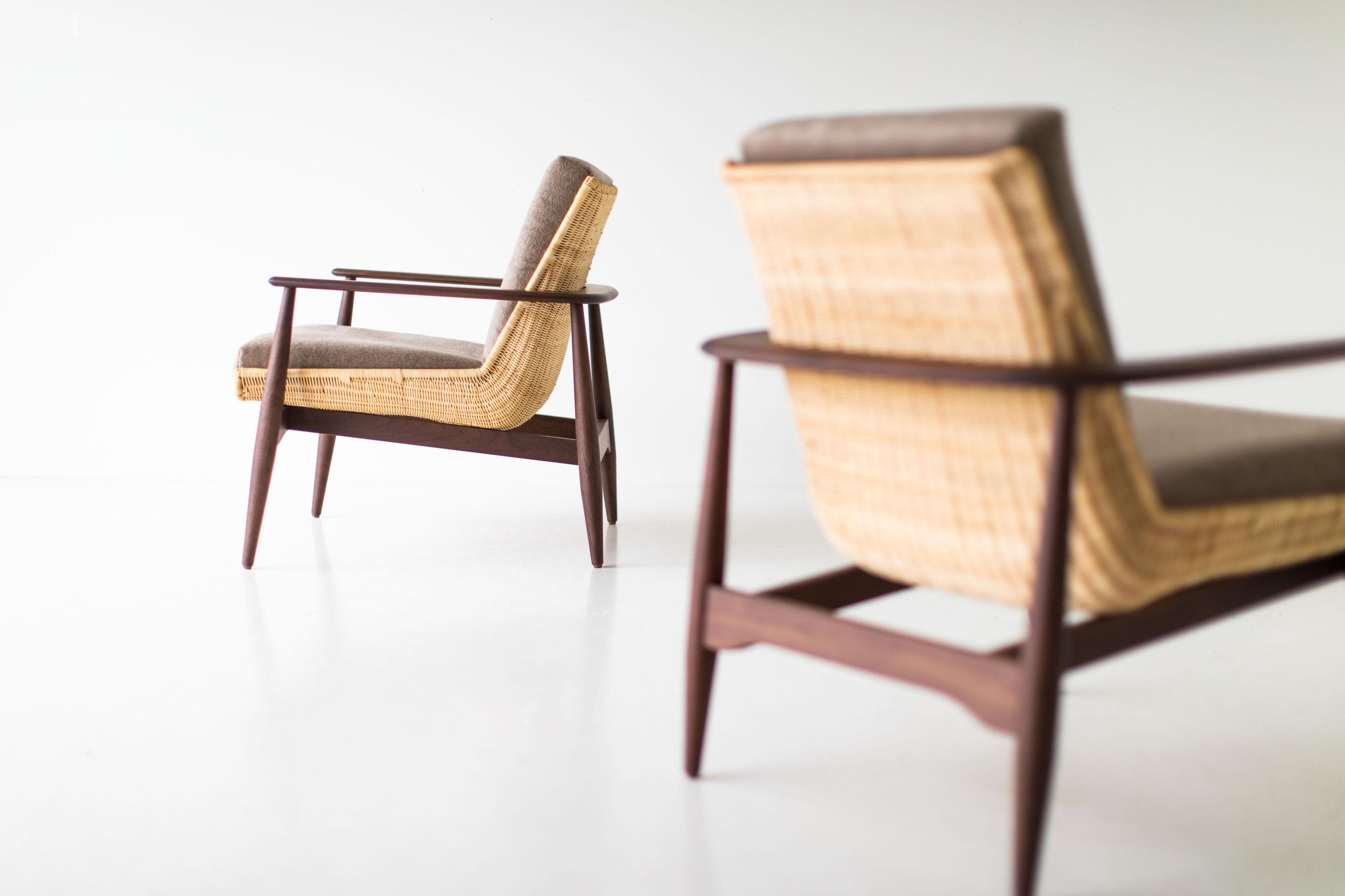 Fauteuil de salon en osier Lawrence Peabody pour Craft Associates Furniture en vente 1