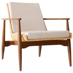 Lawrence Peabody Wicker Lounge Chair for Craft Associates Furniture