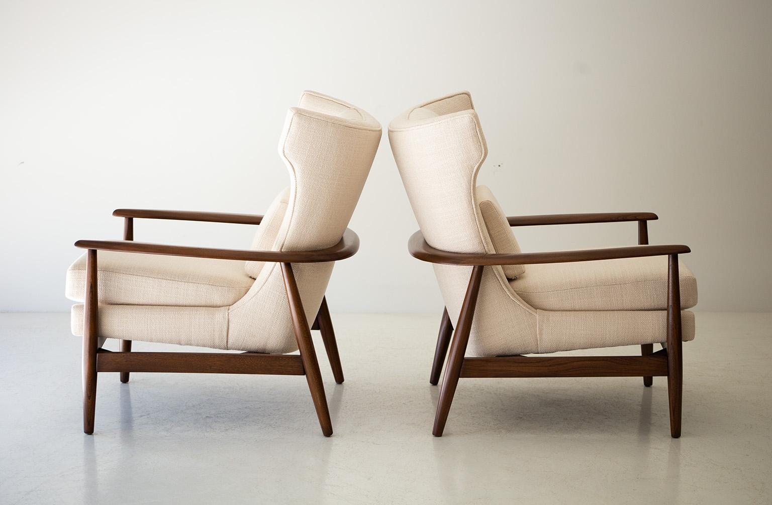Lawrence Peabody Wingback Lounge Chairs for Richardson Nemschoff 2