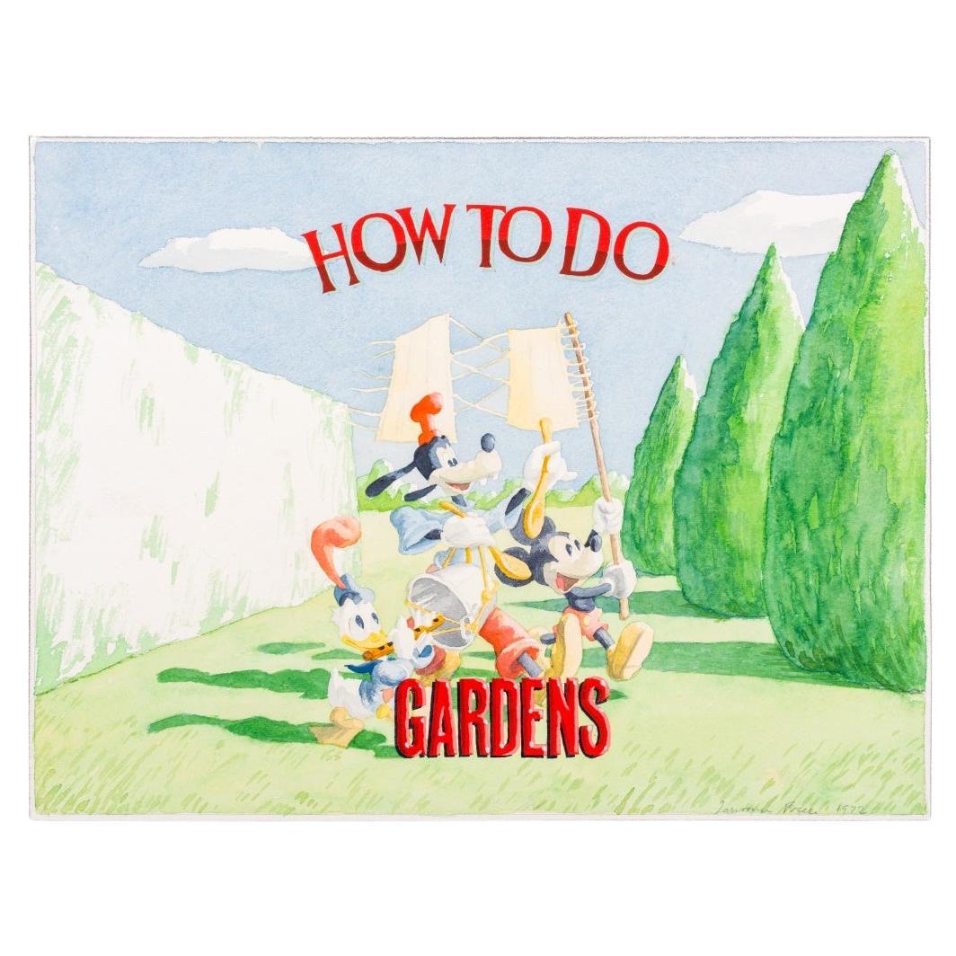 Lawrence Preece "How to do Gardens" Watercolor For Sale