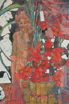 East Wind -- Bohemian Still Life with Watermelon and Statue