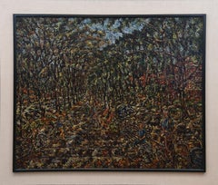 „Ocean Parkway, Brooklyn“, Lawrence Rothbort, Impasto-Textur, dicke Farbe, NYC