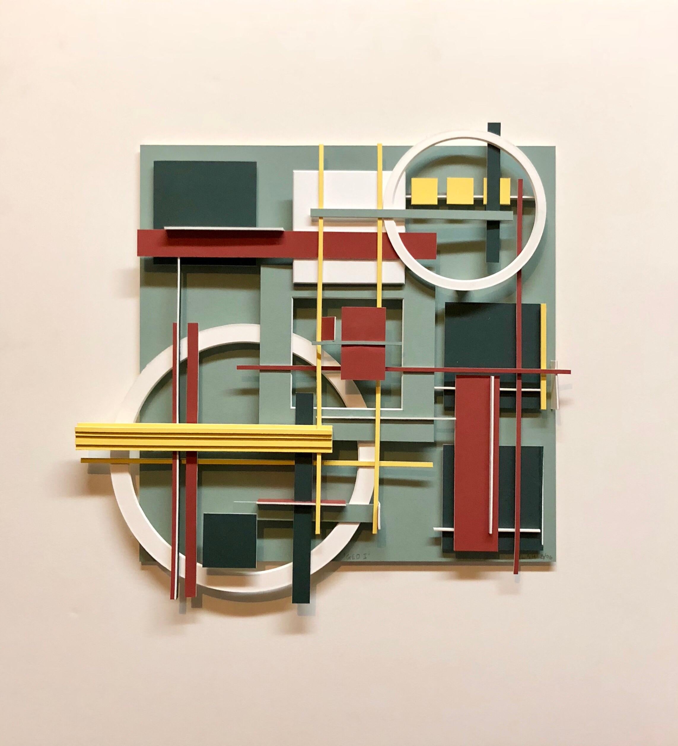 Lawrence Saul Heller - Geometric Abstract Painted Wall Hanging  Constructivist Architectural Sculpture For Sale at 1stDibs | lawrence saul  heller, architectural wall hanging, abstract architectural sculpture