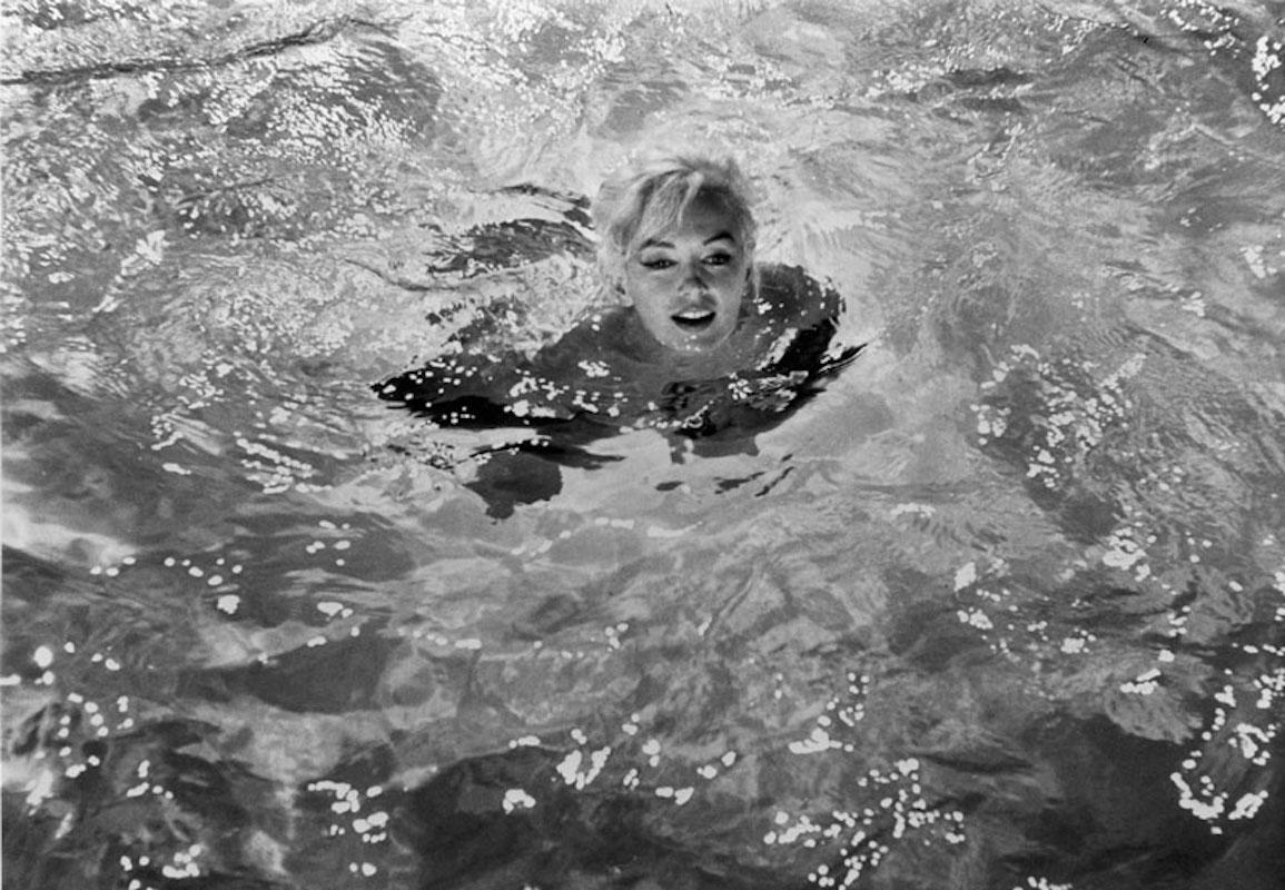 Lawrence Schiller Black and White Photograph - Marilyn First Dip