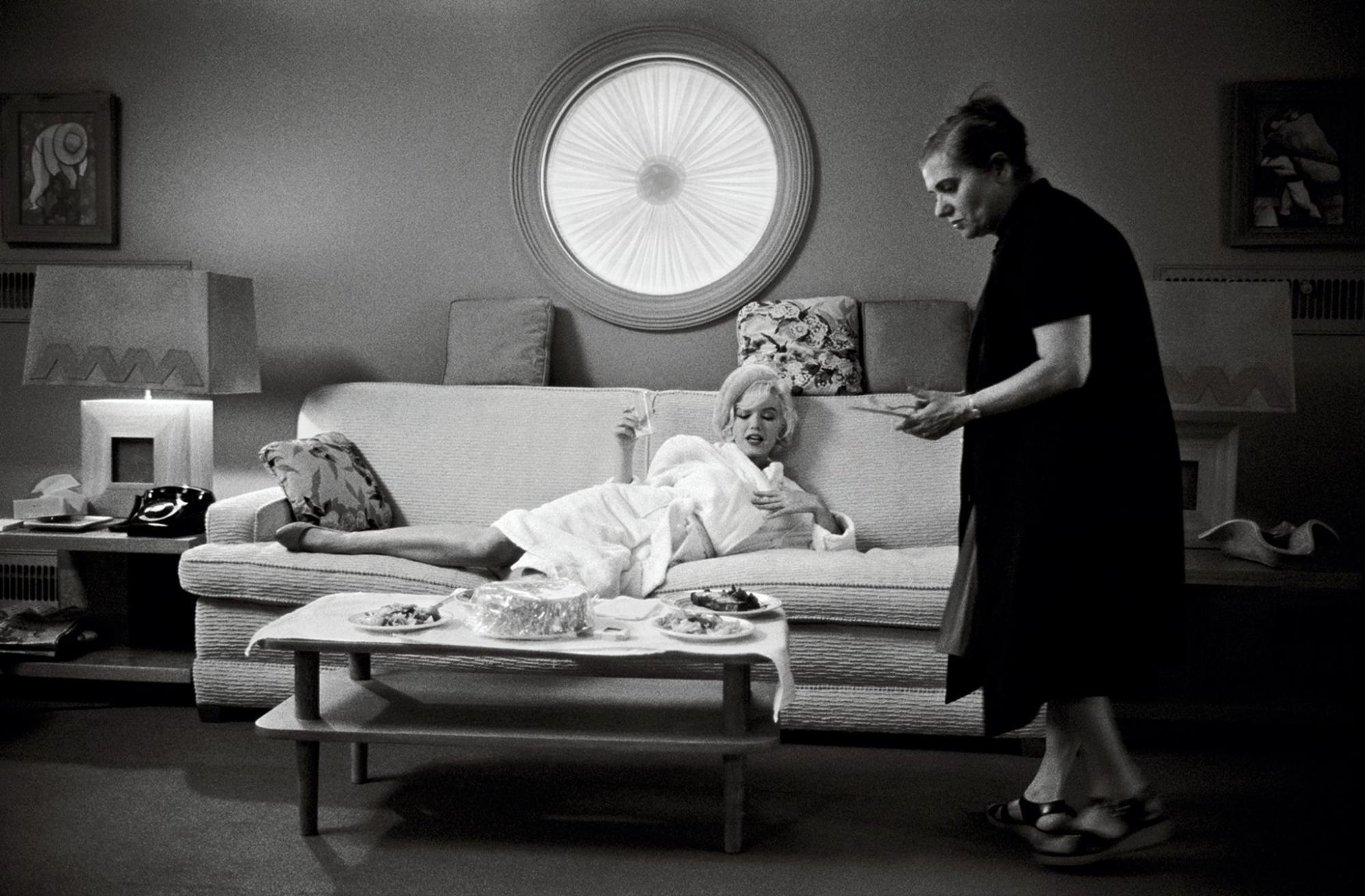 Marilyn in Her Dressing Room with Paula Strasberg, 1962 by Lawrence Schiller