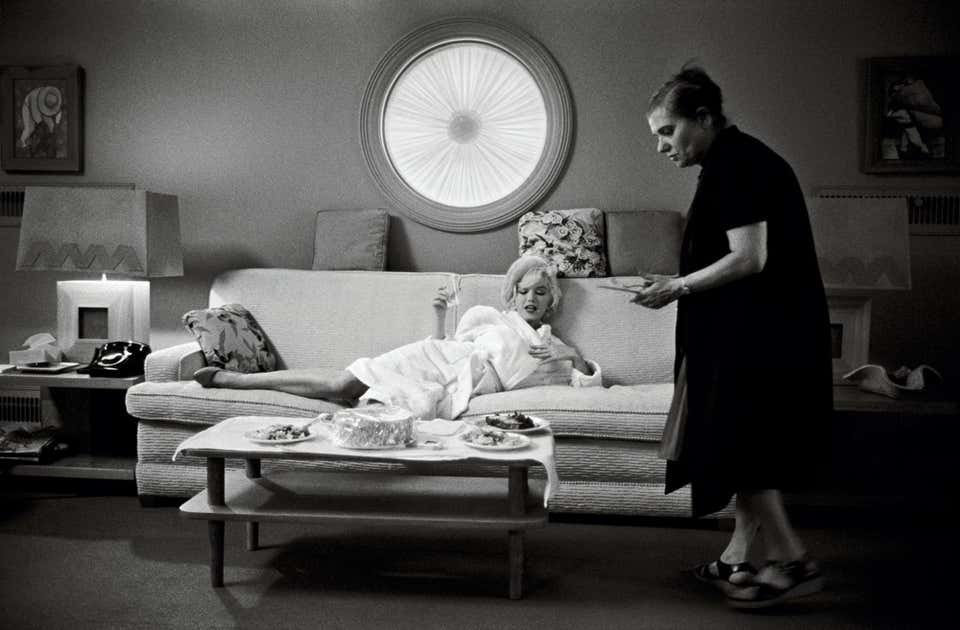 Marilyn in Her Dressing Room with Paula Strasberg, 1962 by Lawrence Schiller