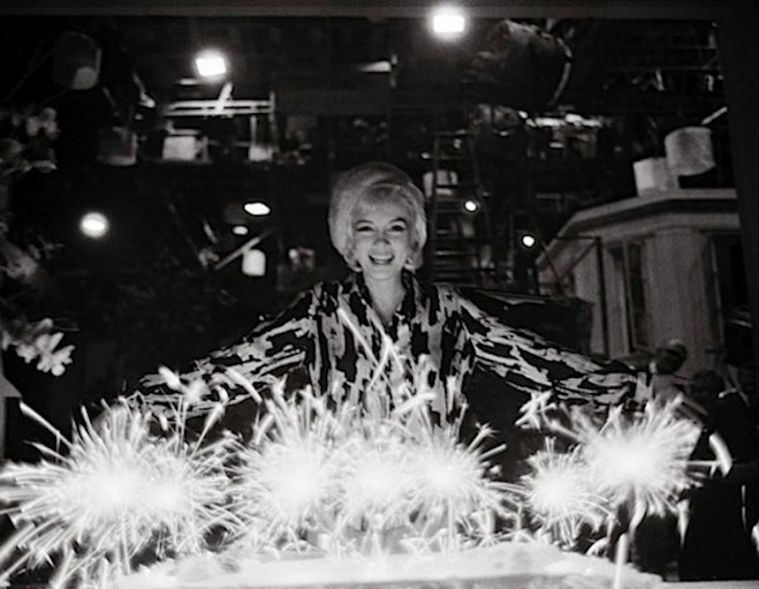 Lawrence Schiller Figurative Photograph - Marilyn Monroe Birthday Cake Silver Gelatin Print, Signed Edition