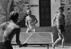 Robert Redford and Paul Newman playing Ping-Pong, printers proof print