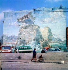 Santa Monica Mural, 1966 by Lawrence Schiller - Vintage Cars - California