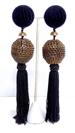 Lawrence VRBA - Boucles d'oreilles à franges noires