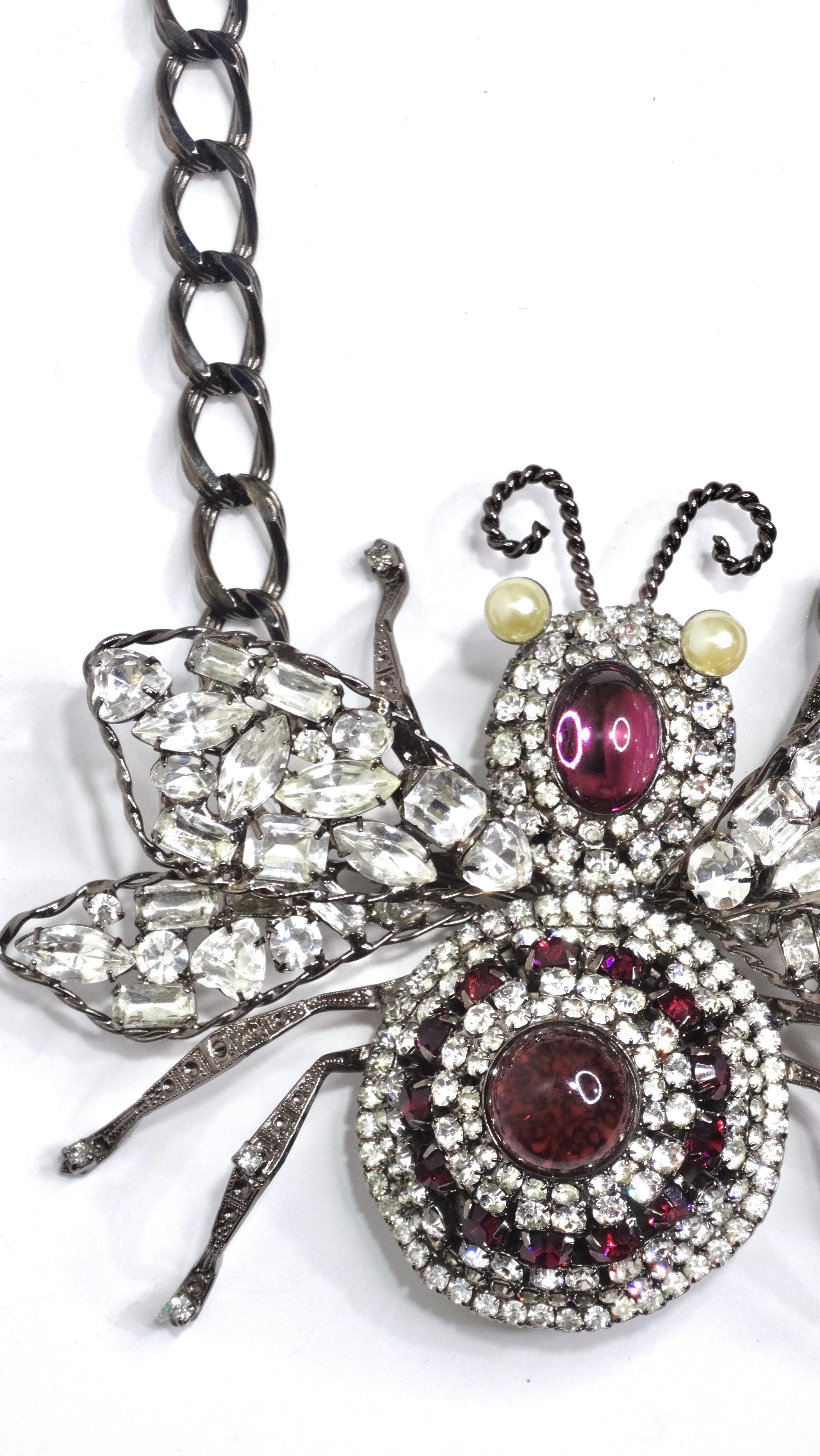 Lawrence Vrba Huge Lux Bee Statement Necklace In Excellent Condition For Sale In Scottsdale, AZ