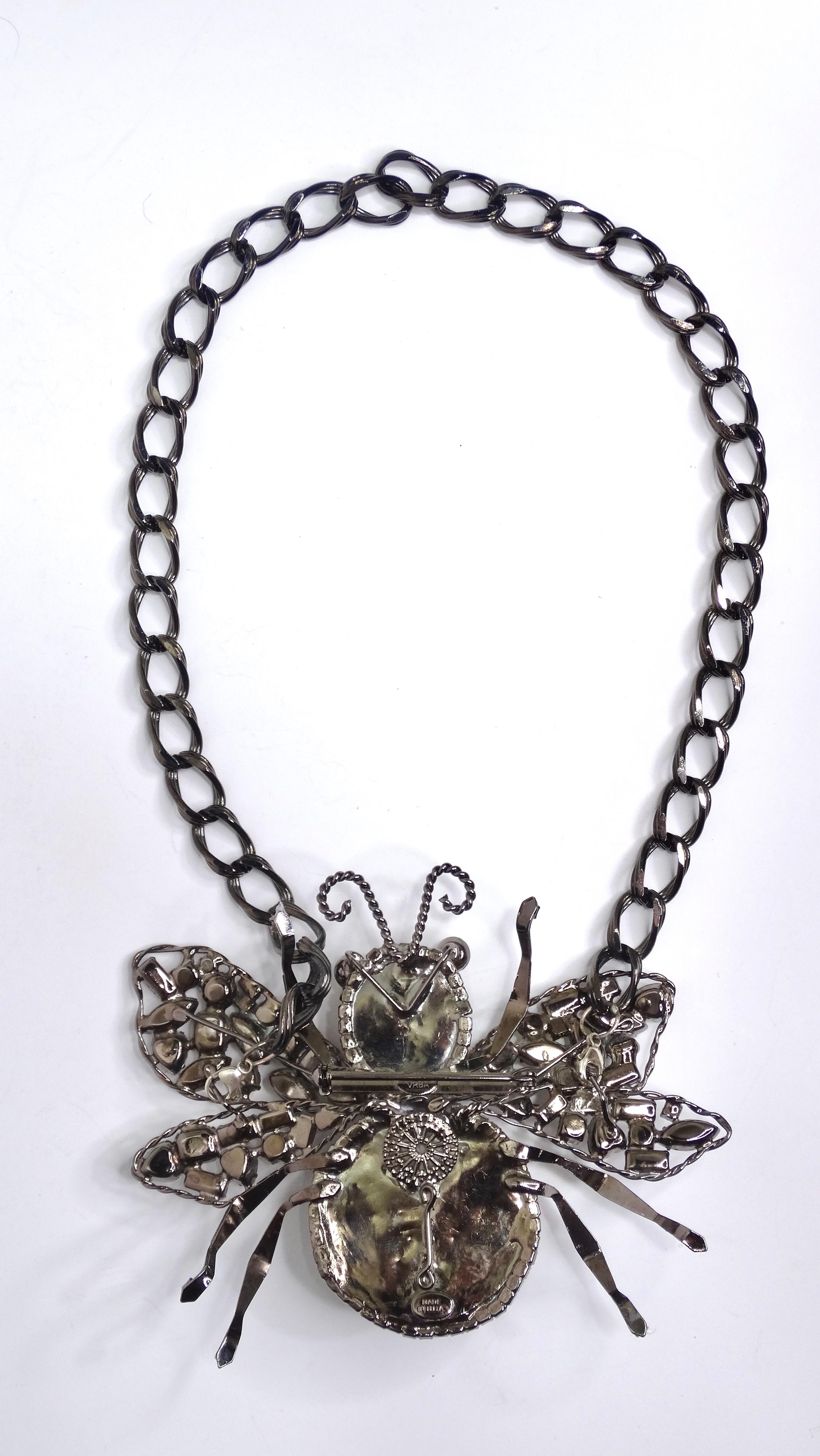 Women's or Men's Lawrence Vrba Huge Lux Bee Statement Necklace For Sale